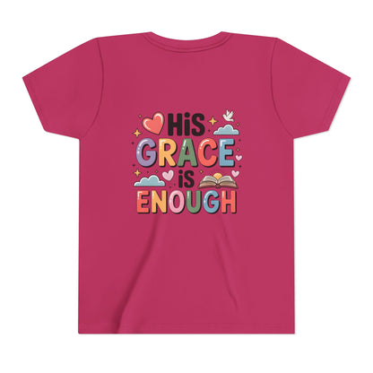 His Grace Is Enough Youth Tee — Christian Kids Inspirational Shirt