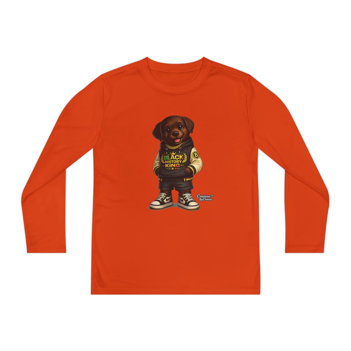 Youth Long Sleeve Tee — 'Lil Black Lab' Cute Puppy Graphic Shirt