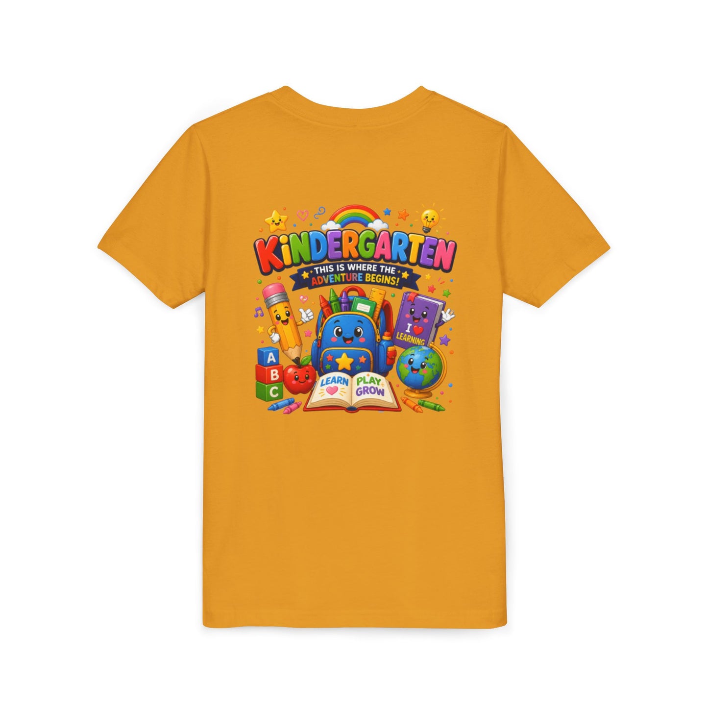 Kindergarten Kids T‑Shirt — 'Kindergarten: This Is Where the Fun Begins' Colorful Back-to-School Tee