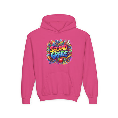 Second Grade Kids Hoodie — Colorful School Day Pullover