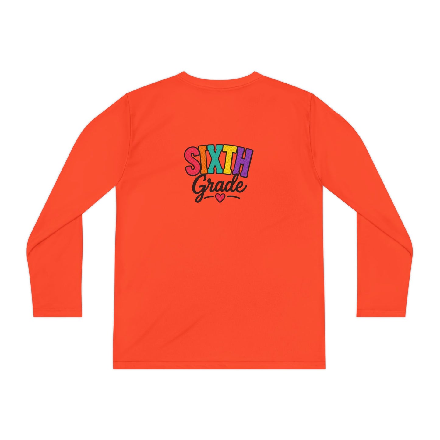 Sixth Grade Youth Long Sleeve Tee - Colorful Back-to-School Shirt