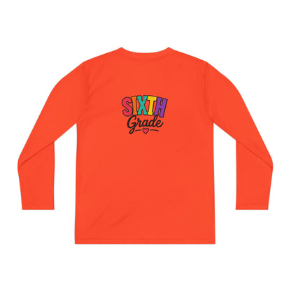Sixth Grade Youth Long Sleeve Tee - Colorful Back-to-School Shirt