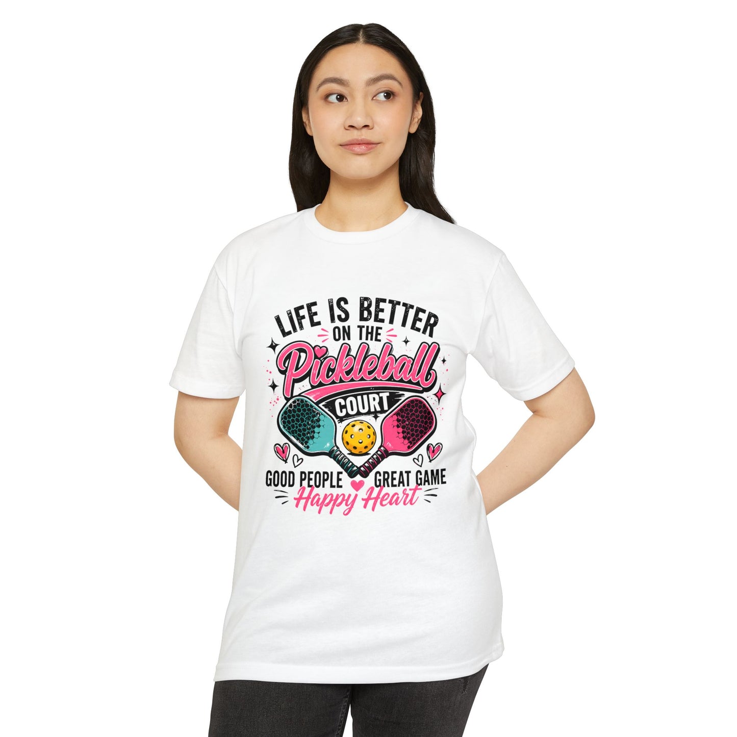 Pickleball T-Shirt – "Life Is Better on the Pickleball Court" Graphic Tee