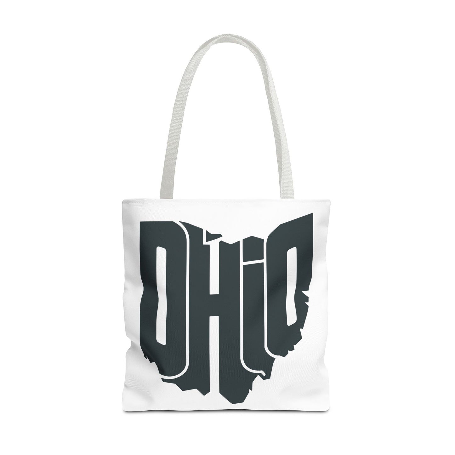 Ohio State Outline Tote Bag — Retro Ohio Text Graphic Tote
