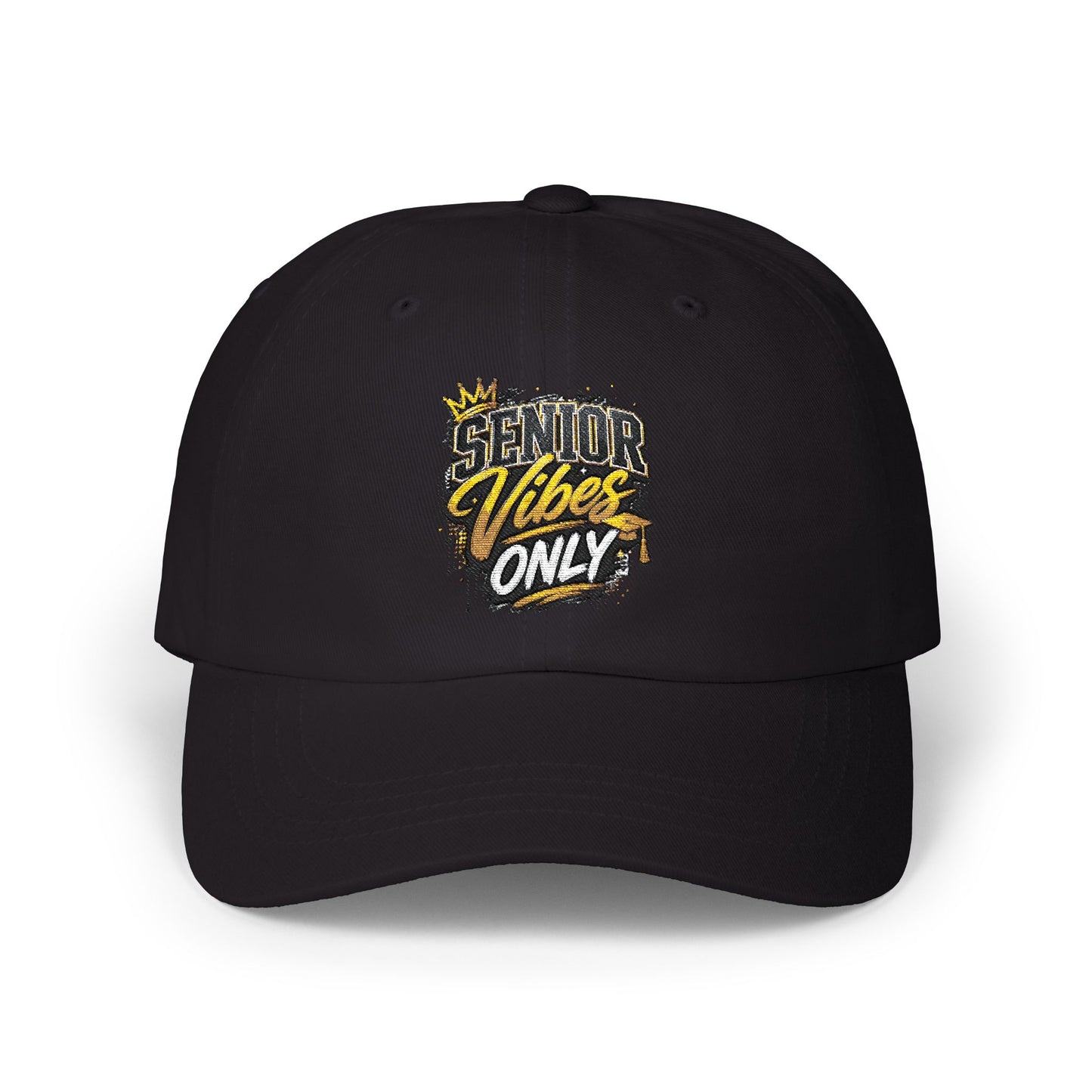 Dad Cap — "Senior Vibes Only" Embroidered Baseball Hat
