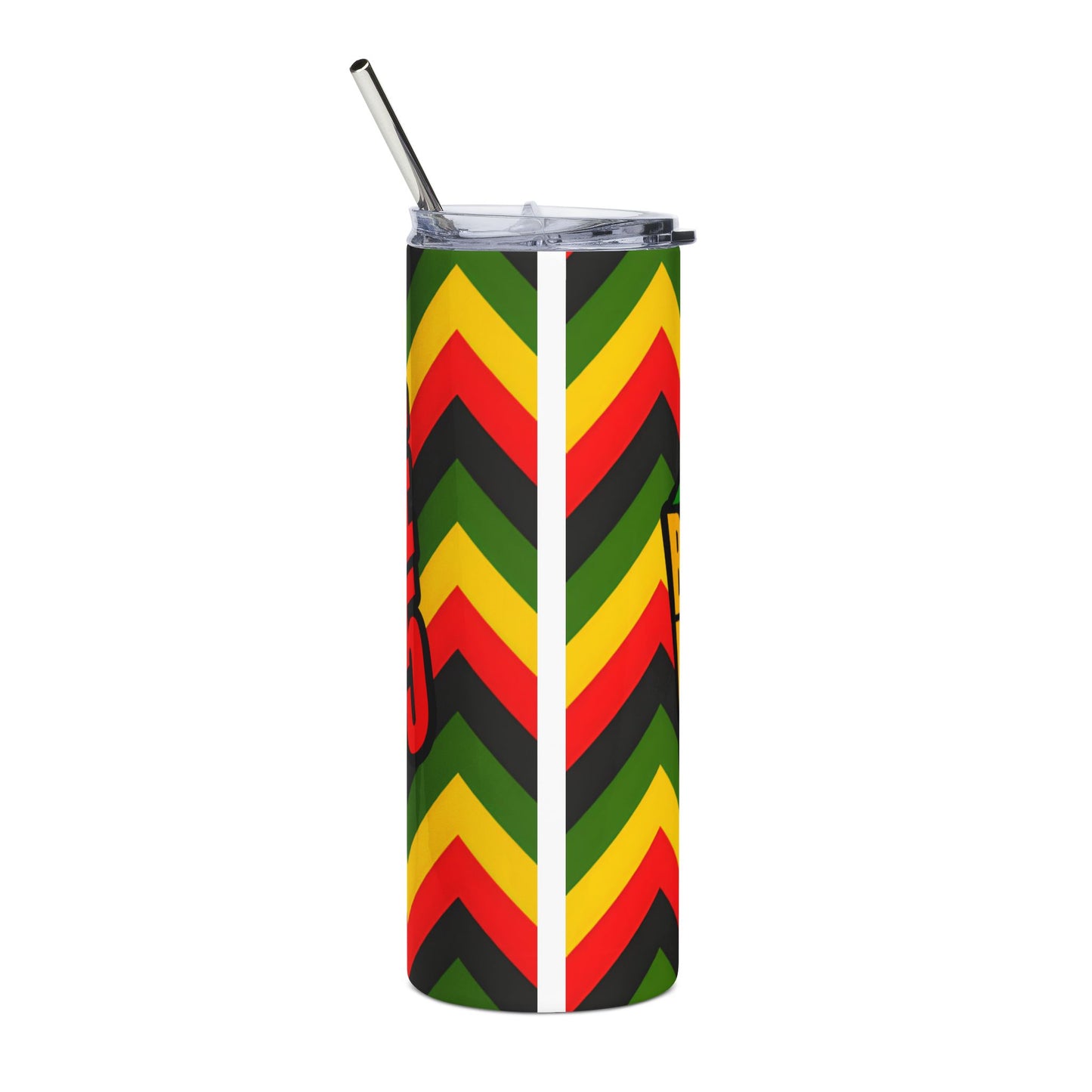 20oz Stainless Tumbler — Reggae Rasta 'Break Every Chain' Insulated Travel Cup