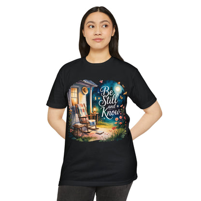 Be Still and Know T-Shirt — Cozy Porch & Moonlight Faith Tee
