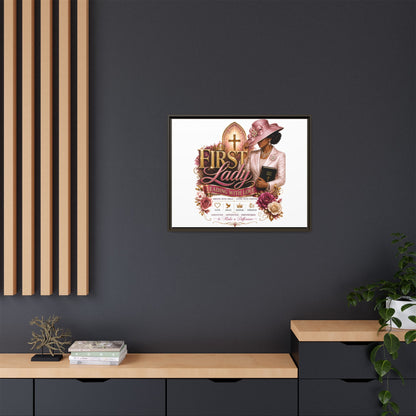 First Lady Faith Canvas Print — "First Lady: Leading With Love" Framed Matte Wall Art
