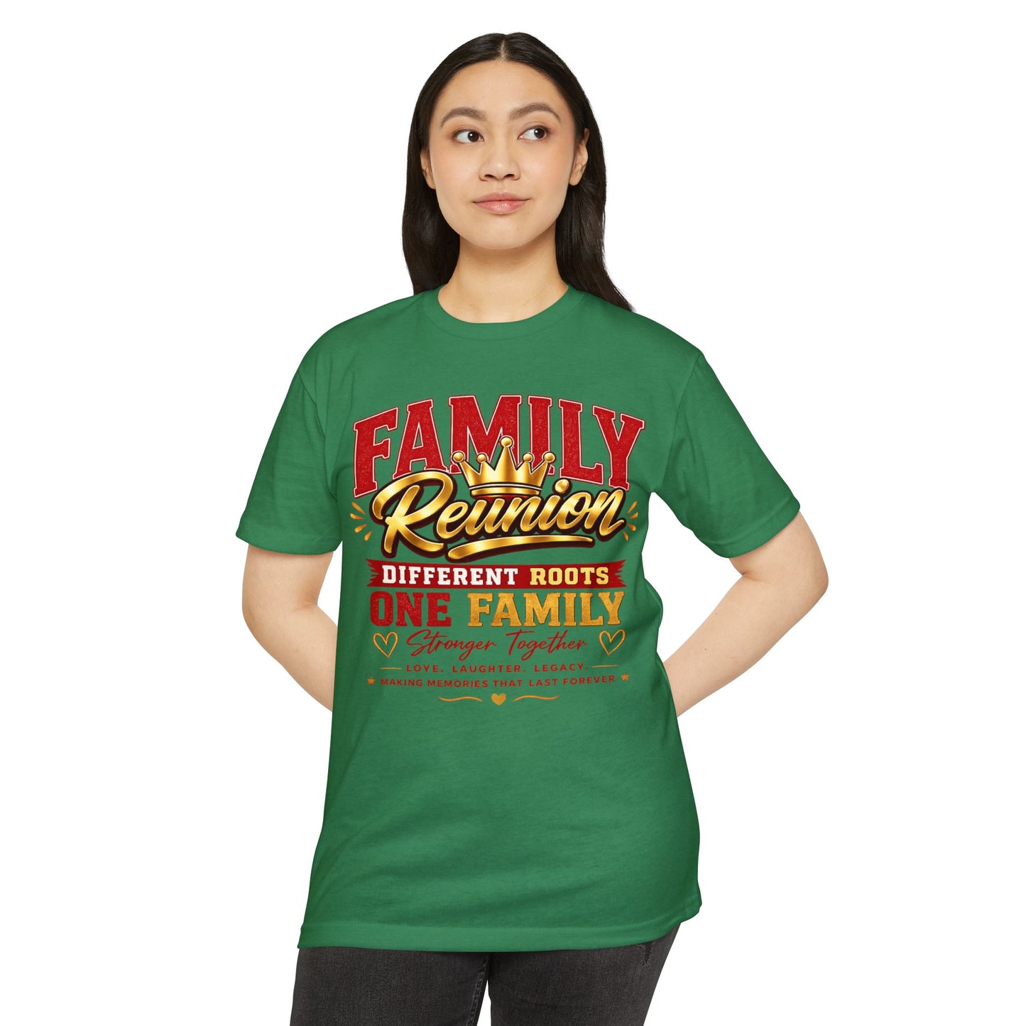 Family Reunion T-Shirt — "Different Roots, One Family" Matching Tee