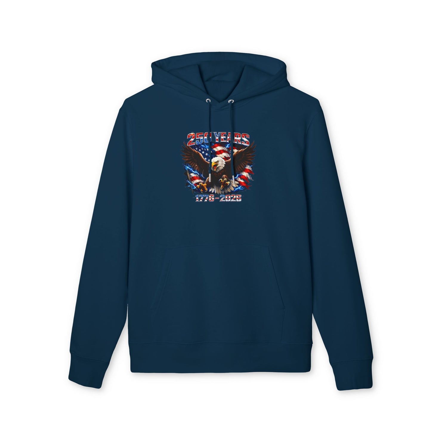 Patriotic Eagle Hoodie — '250 Years 1776–2026' American Flag Design