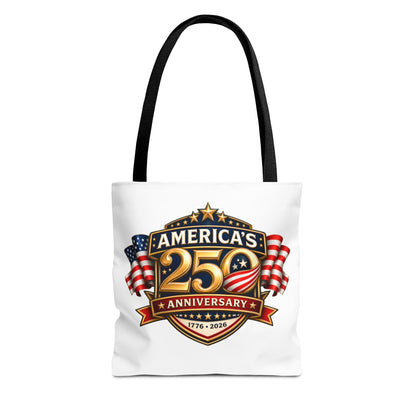 25th Anniversary America Tote Bag — Patriotic 1776–2026 Commemorative Flag Design