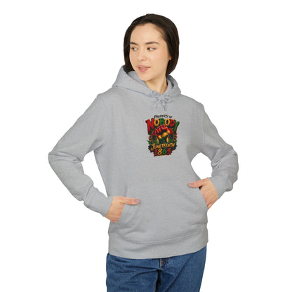 Juneteenth 1865 Hoodie — "Nobody" Raised Fist Celebration Sweatshirt
