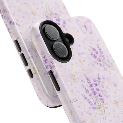 Faith Grace Blessed Phone Case | Christian Floral iPhone Case