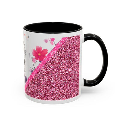 Mom Forever Coffee Mug — "Where Love Always Shines and Truly Never Ends" Floral Accent