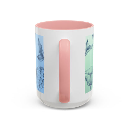 Mother's Heart Floral Accent Coffee Mug — "A Mother's Heart Never Fades"