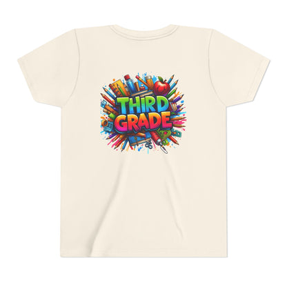 Third Grade Kids' T-Shirt – Colorful School Supplies Back-to-School Tee