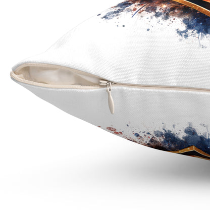 Never Forget 9/11 Memorial Throw Pillow — Patriotic Remembrance Accent Pillow