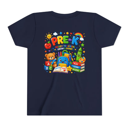 Pre-K Ready To Learn Kids T-Shirt — Colorful Preschool Back-to-School Tee