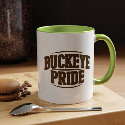 Buckeye Pride Accent Coffee Mug — School Spirit Ceramic Mug