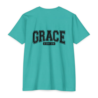 Grace T-Shirt — Faith Graphic Tee ("GRACE" with 2 Cor 12:9)
