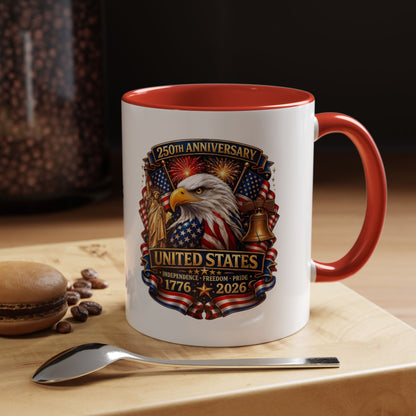 250th Anniversary United States Eagle Coffee Mug – Patriotic 1776–2026 Accent Mug