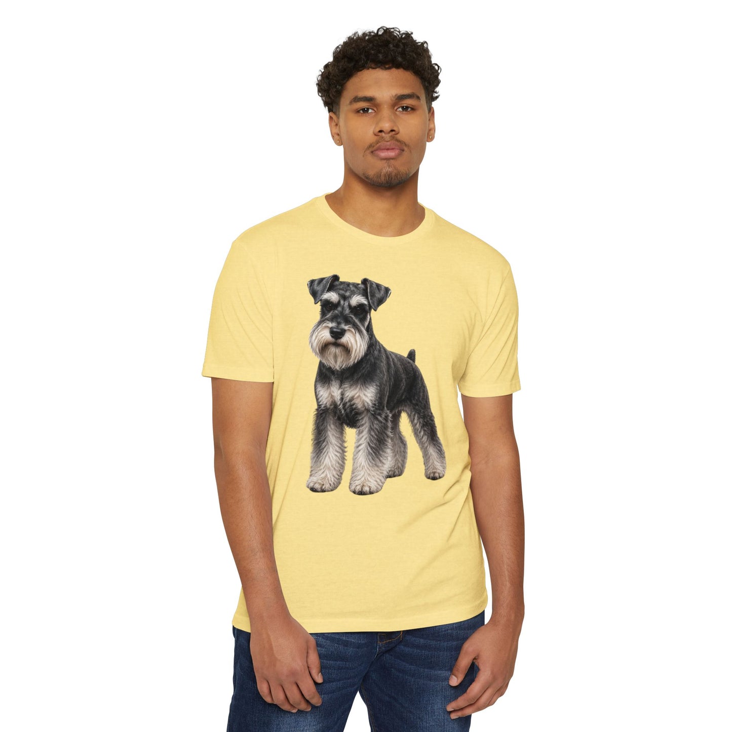 Schnauzer Dog T-Shirt — Realistic Miniature Schnauzer Graphic Tee