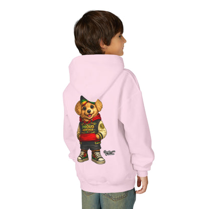 Youth Hoodie — 'Proud Heritage' Teddy Bear Streetwear Kids Pullover