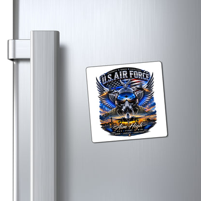 U.S. Air Force "Aim High" Magnet – Military Pilot Helmet & Wings Refrigerator Magnet