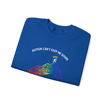 Autism Can't Keep Me Down Fight Resilience Strength Sweatshirt