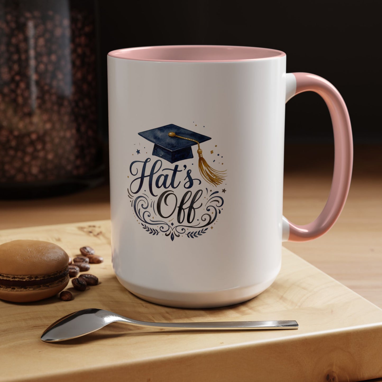 Graduation 'Hat's Off' Accent Coffee Mug — 11/15oz Celebratory Grad Gift