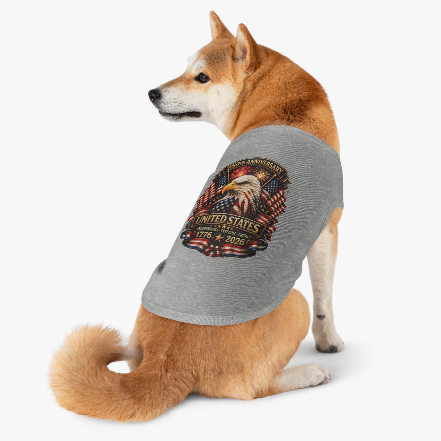 Patriotic Pet Tank — 250th United States Anniversary Eagle (1776–2026)
