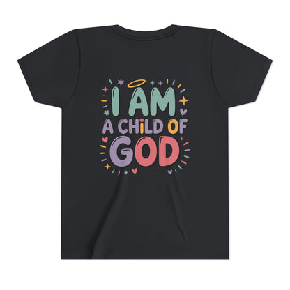 I Am A Child of God Youth Tee — Cute Pastel Christian Kids T-Shirt