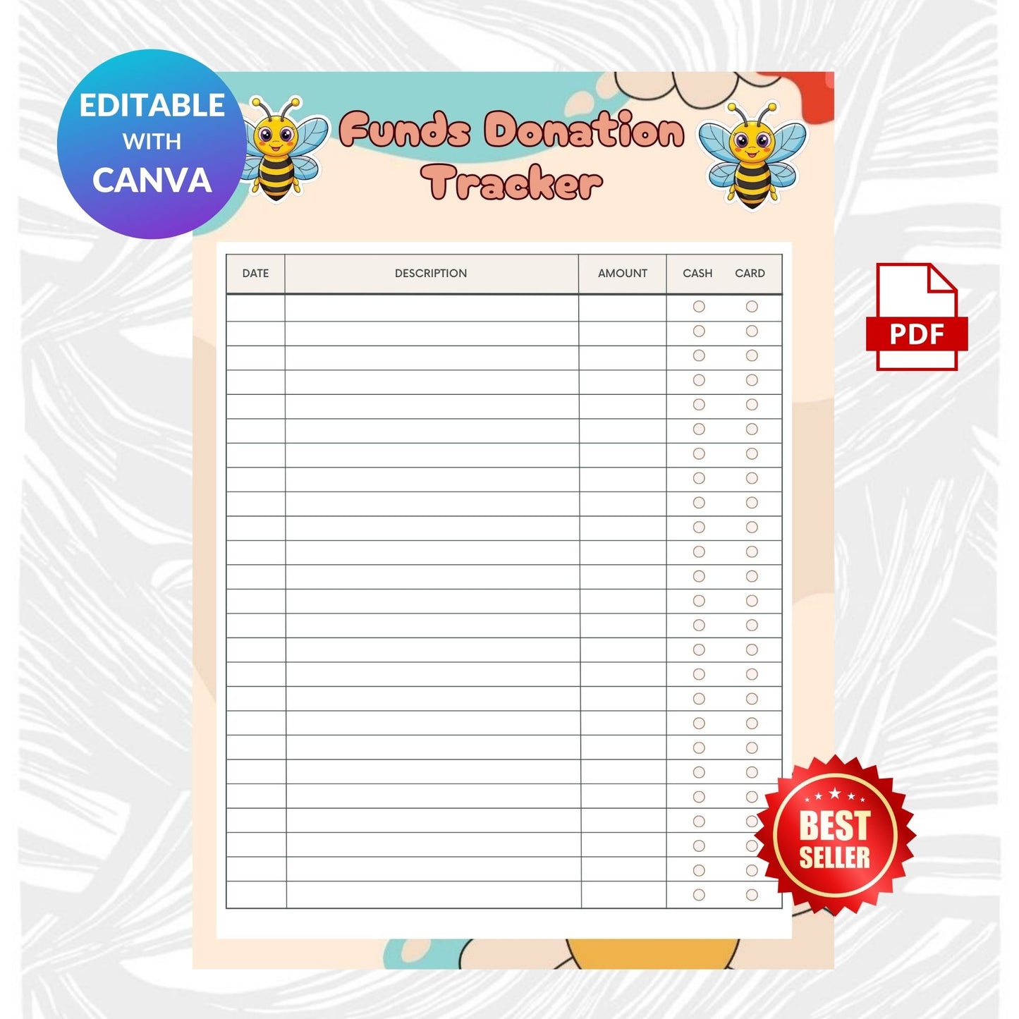 Kids Donation Tracker Printable | Charity & Kindness Giving Log for Children