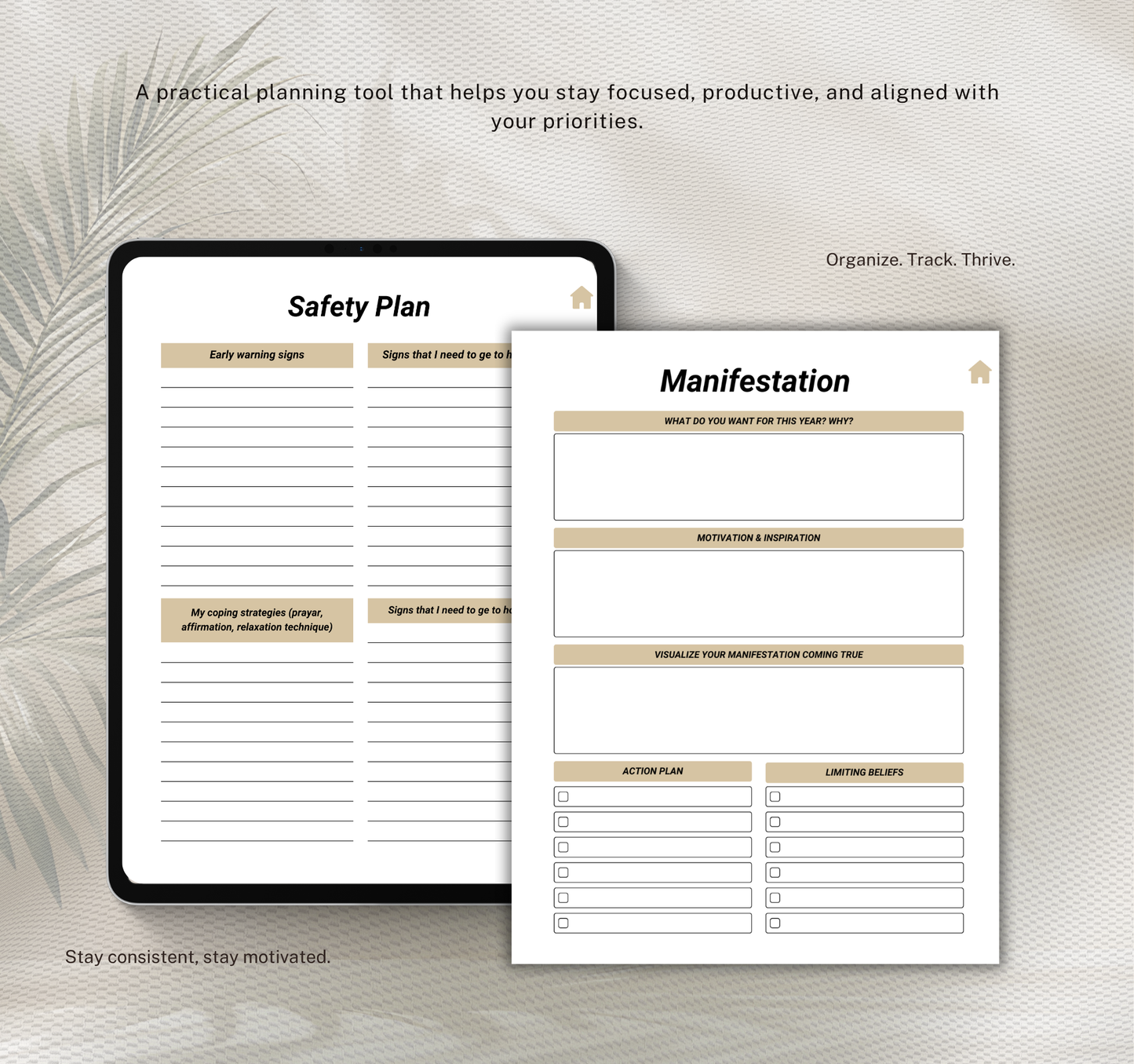 Vision Board Planner | Goal Setting & Manifestation Digital Planner
