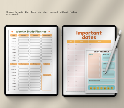 Neurodivergent Assignment & Focus Tracker | Printable Productivity Planner