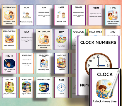 Kids Time Management Mega Bundle | Printable Flashcards for Routine, Productivity & Daily Habits