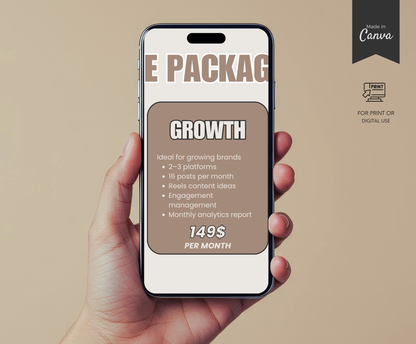 Social Media Portfolio | Editable Canva Media Kit Template for Creators & Influencers