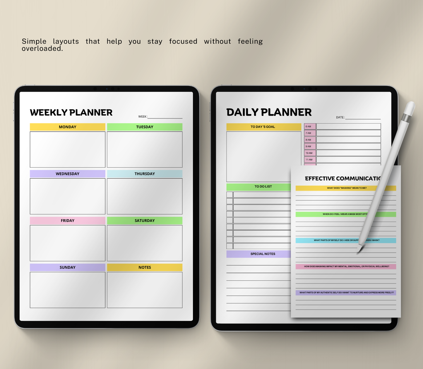 Mindful Autistic Planner | Printable ADHD & Neurodivergent Daily Organizer