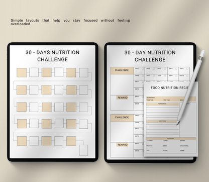 ADHD Nutrition Planner | Printable Meal & Healthy Habit Tracker