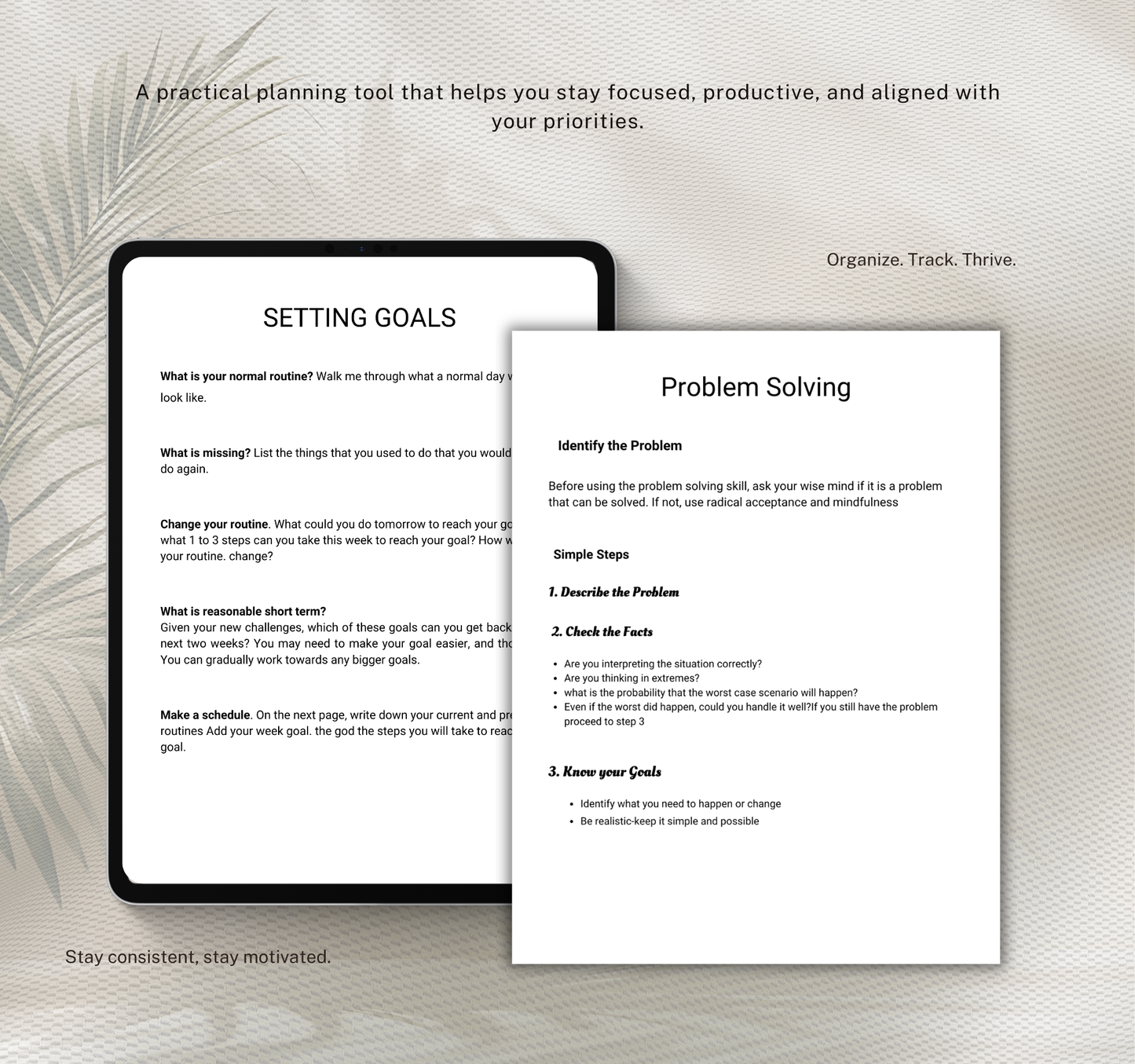 Problem Solving Workbook | Critical Thinking & Decision Making PDF Planner