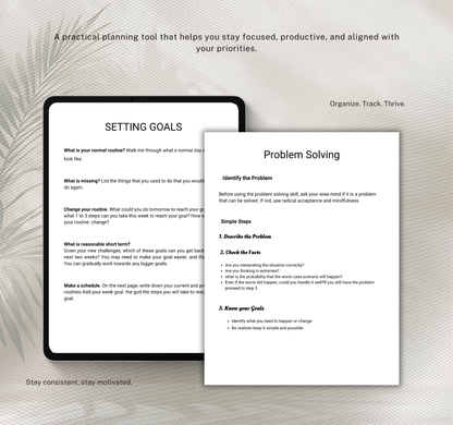 Problem Solving Workbook | Critical Thinking & Decision Making PDF Planner