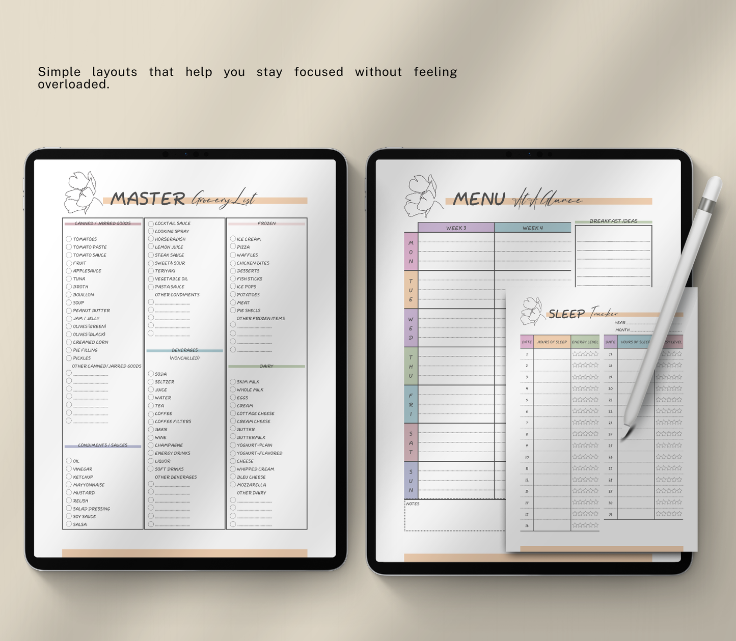 ADHD Busy Mom Planner | Printable Daily Organizer & Productivity Tracker