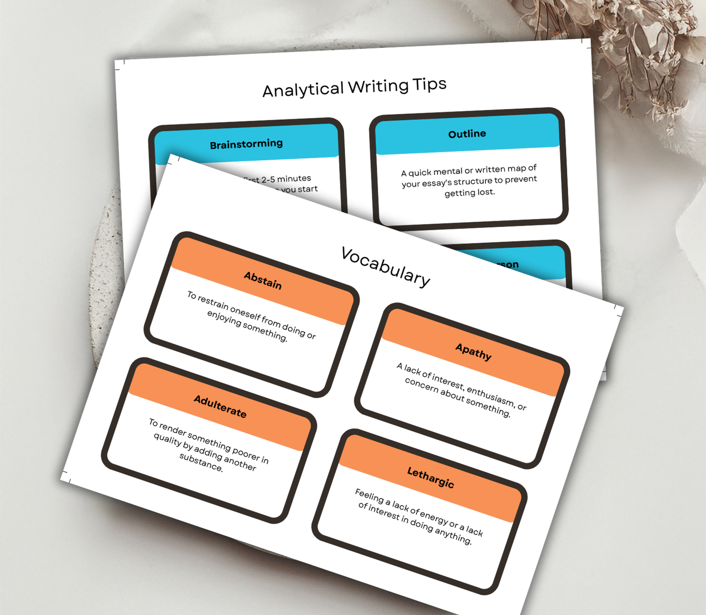 GRE Test Prep Flashcards Bundle | Printable Study Cards for Exam Success