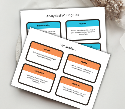 GRE Test Prep Flashcards Bundle | Printable Study Cards for Exam Success