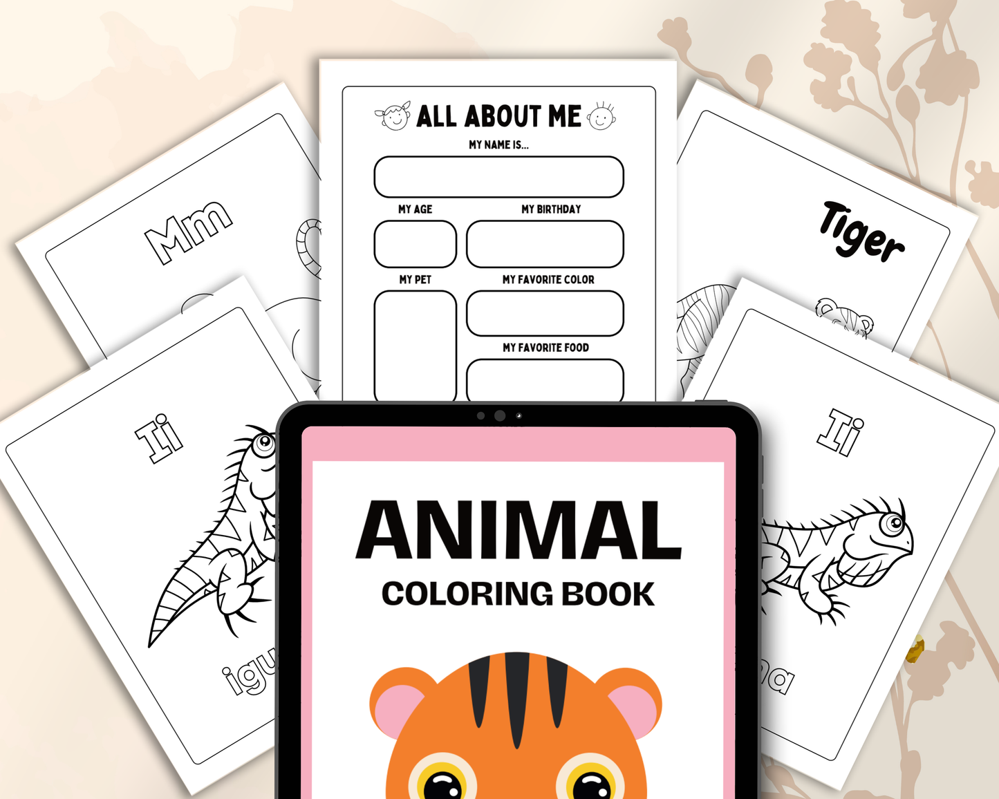 Animal Coloring Book for Kids | Printable Fun Animal Coloring Pages & Activity Worksheets