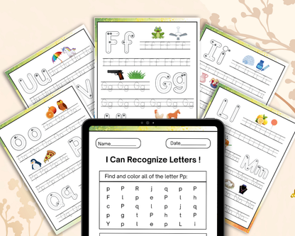Little Learners ABC Worksheet | Printable Alphabet Tracing & Letter Recognition Activities for Kids