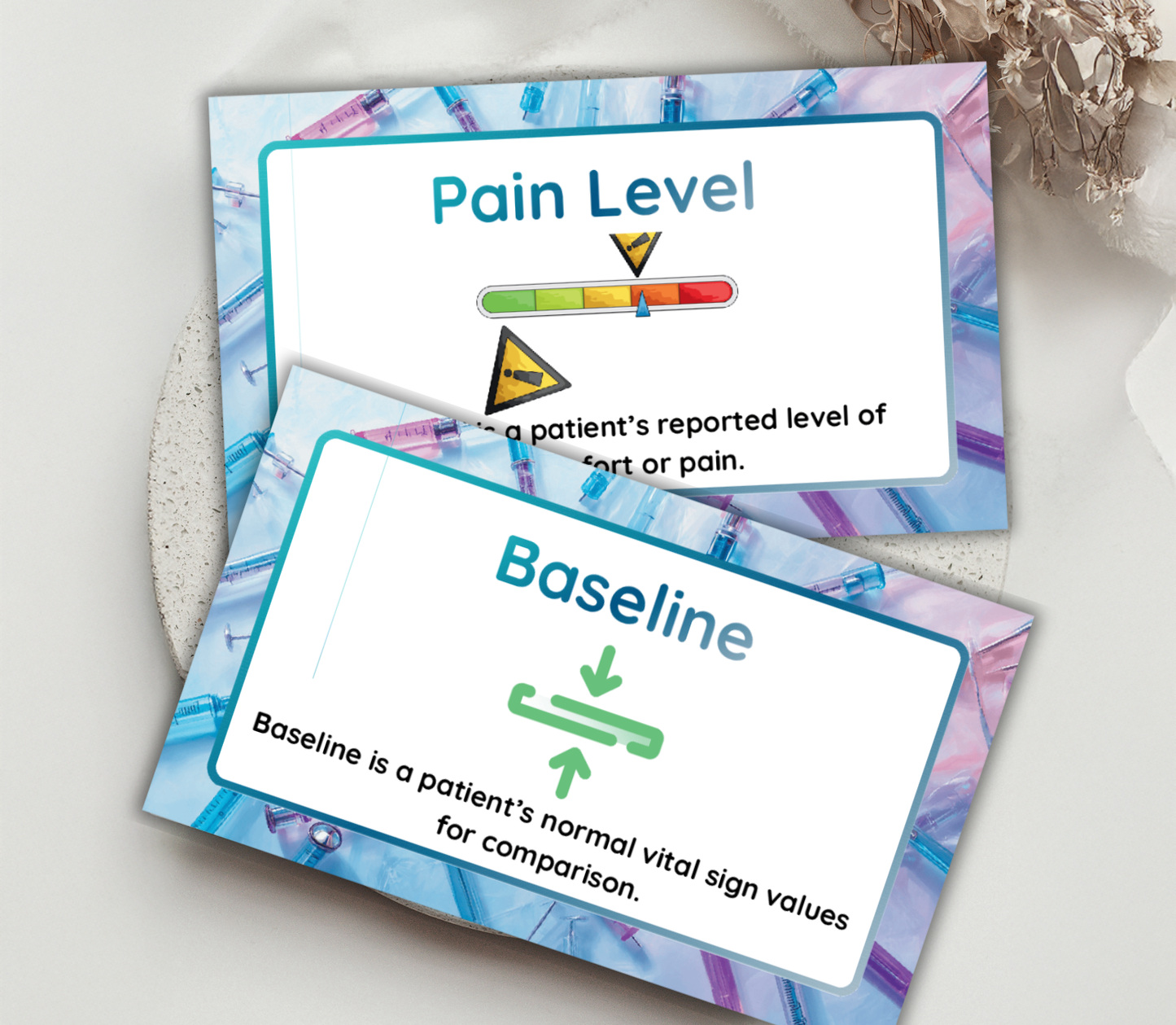 Nursing Flashcards Bundle | Printable NCLEX Study Cards PDF for Nursing Students
