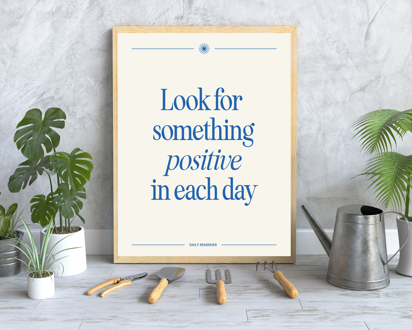 Something Positive Affirmation Wall Art | Inspirational Quotes Poster, Positive Mindset Decor, Printable Motivation &amp; Self-Care Wall Art