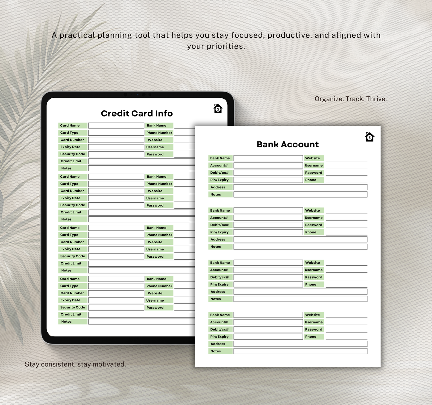 Income & Finance Planner | Budget & Money Management Digital Planner