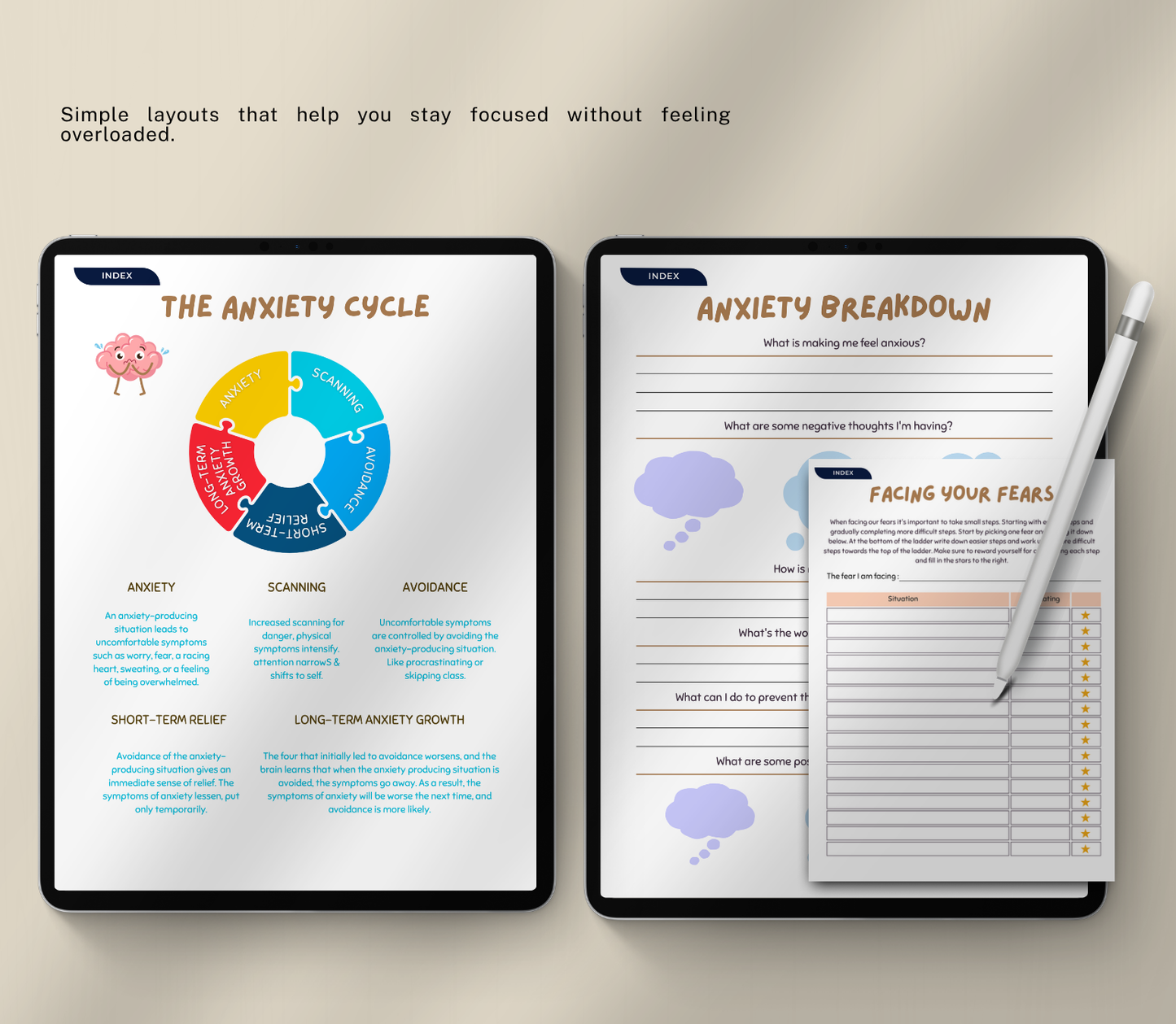 Anxiety and ADHD Planner | Daily Mental Health & Focus Organizer